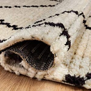 Loloi Chris Loves Julia x Loloi Alice Collection ALI-04 Accent Rug 2'-7" x 4' Cream/Charcoal Rectangular 0.5" Thick