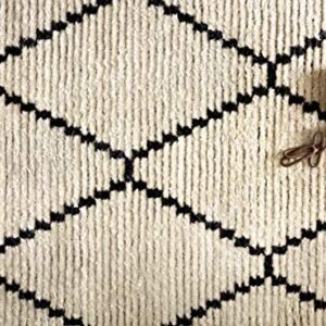 Loloi Chris Loves Julia x Loloi Alice Collection ALI-04 Accent Rug 2'-7" x 4' Cream/Charcoal Rectangular 0.5" Thick