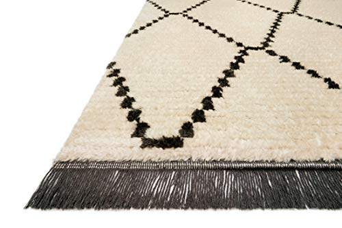 Loloi Chris Loves Julia x Loloi Alice Collection ALI-04 Accent Rug 2'-7" x 4' Cream/Charcoal Rectangular 0.5" Thick