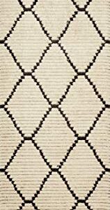 Loloi Chris Loves Julia x Loloi Alice Collection ALI-04 Accent Rug 2'-7" x 4' Cream/Charcoal Rectangular 0.5" Thick