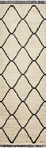 Loloi Chris Loves Julia x Loloi Alice Collection ALI-04 Accent Rug 2'-7" x 4' Cream/Charcoal Rectangular 0.5" Thick