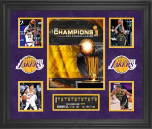 los angeles lakers framed 2020 nba finals champions 5-photo collage - nba team plaques and collages