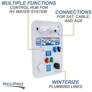 RecPro RV Water Management Panel | Nautilus P1 | 8-Function City-Water Fill (No, Don't Include Install Kit) | Made in USA