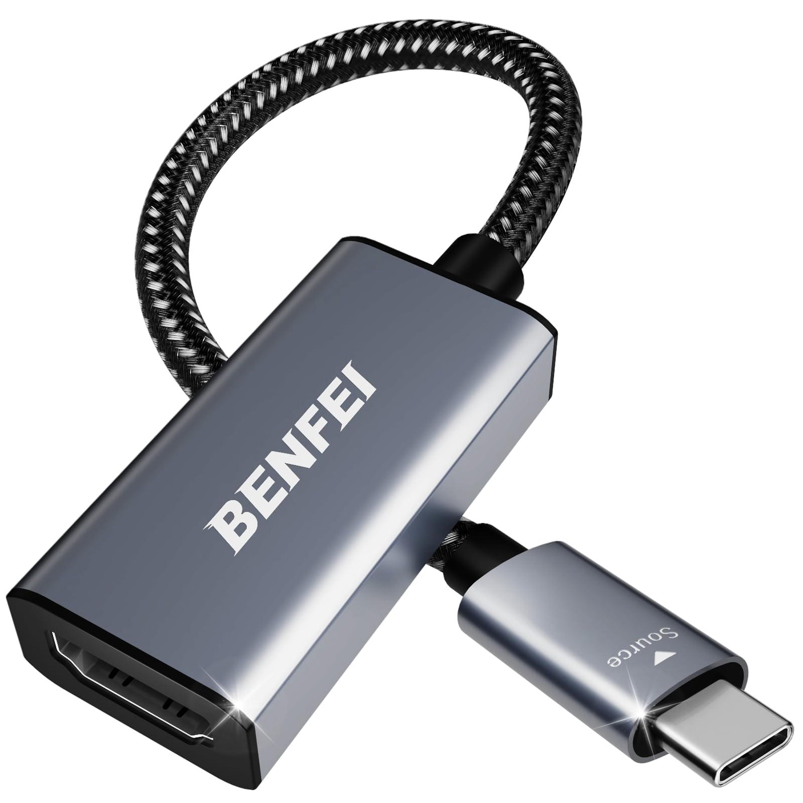 BENFEI USB Type-C to HDMI Adapter [Thunderbolt 3/4 Compatible] with iPhone 15 Pro/Max, MacBook Pro/Air 2023, iPad Pro, iMac, S23, XPS 17, Surface Book 3 and More