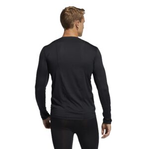 adidas Men's Techfit Fitted Long Sleeve Tee, Black, X-Large