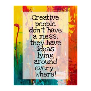 creative people - inspirational wall decor, motivational abstract painting wall art print is great quote photo for living room decor, office decor, home decor or room decor aesthetic, unframed - 8x10