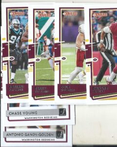 2019 2020 panini nfl donruss washington football team gift pack 2 team sets 23 cards w/drafted rookies includes chase young rc
