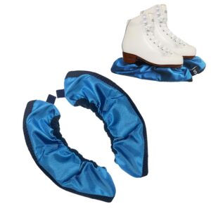 ice skate guards covers - skating soakers blade cover blades protector for hockey, figure, short track speed skating, curling competition, 2 pcs (m)