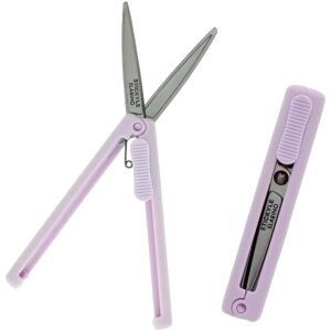 sun-star slarino travel ready compact scissors - pocket sized & portable, light violet s3720020