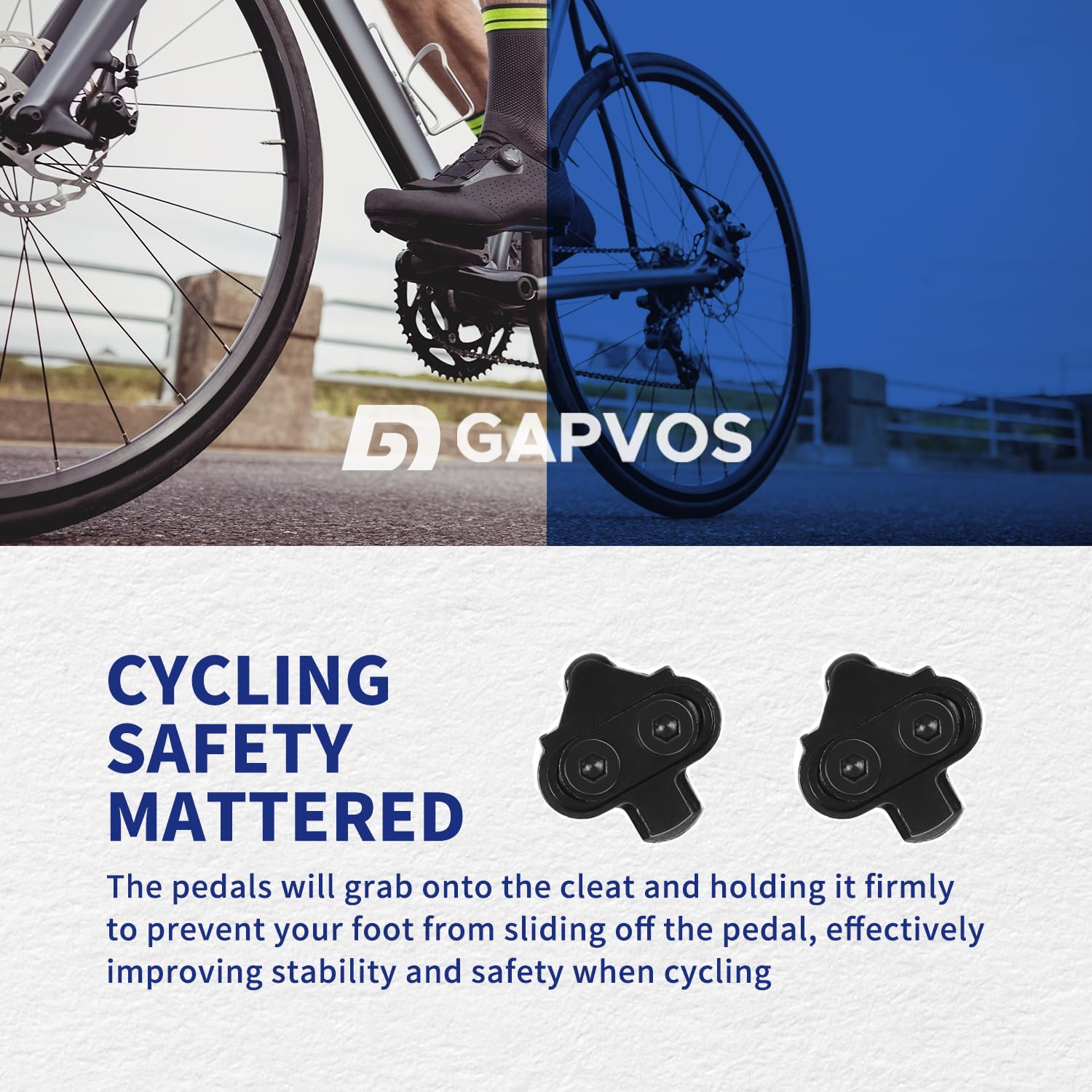 GAPVOS Bike Cleats, Durable Cycling Cleats, Bike Clips Compatible with Shimano SM-SH51 Pedals SPD Cleats for Cycling Shoes, Spin Shoes, Indoor Cycling & Mountain Bike Cleats