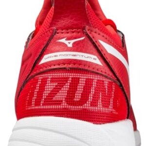 Mizuno Women's Wave Momentum 2 | Women's Indoor Volleyball Shoe | Red/White | US Women's 11.5