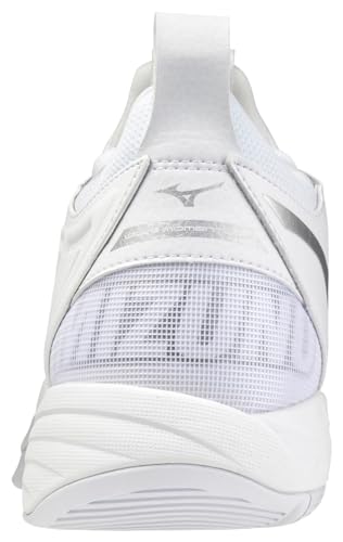 Mizuno Men's Wave Momentum 2 Volleyball Shoe | Indoor Court Shoe | White/Silver | US Men's 11.5