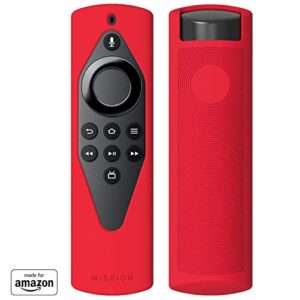 made for amazon remote cover case, for alexa voice remote lite | red