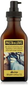 davines pasta & love men's after shave & moisturizing cream, hydrating and soothing with babassu and karite butter, 3.38 fl. oz.