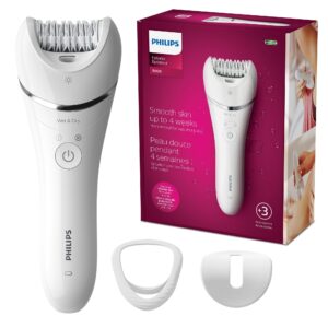 philips beauty epilator series 8000 for women, with 3 accessories, bre700/04
