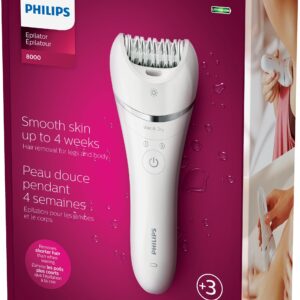 Philips Beauty Epilator Series 8000 for Women, with 3 Accessories, BRE700/04