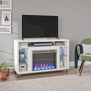 Beaumont Lane Electric Fireplace Heater TV Stand Console up to 48" in White