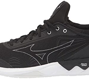 Mizuno 2 Wave Luminous Women's Volleyball Shoe 10, Black/White