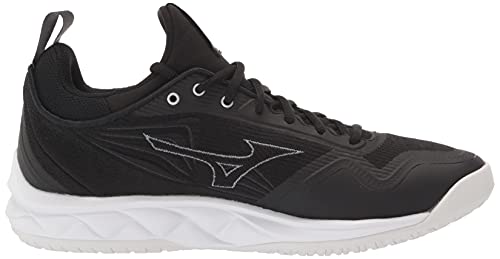 Mizuno 2 Wave Luminous Women's Volleyball Shoe 10, Black/White