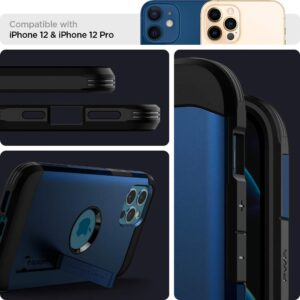 Spigen Tough Armor [Extreme Protection Tech] Designed for iPhone 12 / Designed for iPhone 12 Pro Case (2020) - Navy Blue