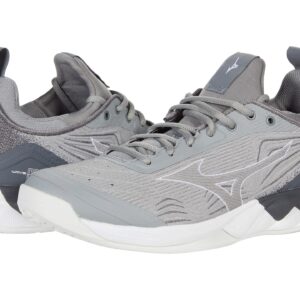 Mizuno 2 Wave Luminous Women's Volleyball Shoe 8 (0800), Grey, 8