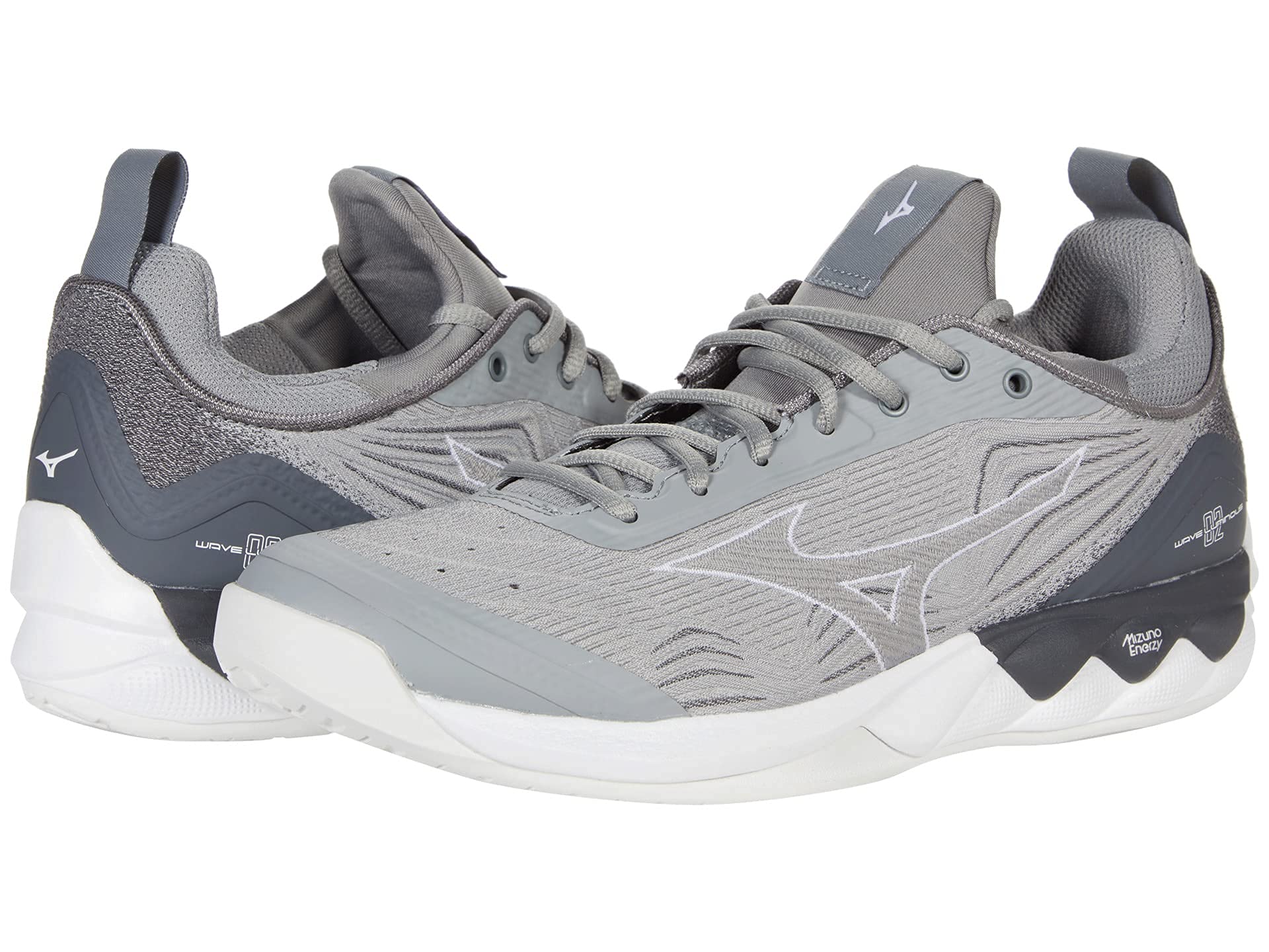 Mizuno 2 Wave Luminous Women's Volleyball Shoe 8 (0800), Grey, 8