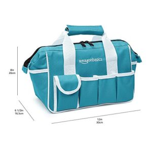 Amazon Basics Tool Set with Bag, 82 Pieces, Turquoise