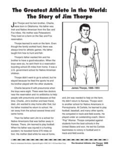 the story of jim thorpe/la historia de jim thorpe