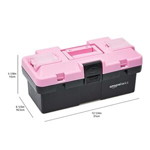 Amazon Basics Household Tool Set with Tool Storage Box - 150-Piece, Pink