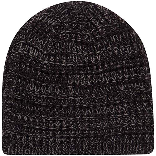 Hurley Men's Winter Hat - Loose Knit Marled Beanie, Black