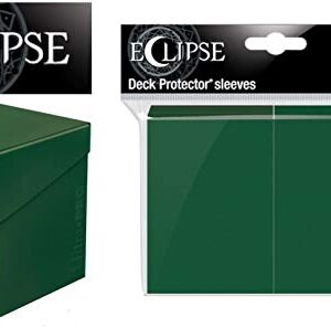 Ultra Pro Eclipse PRO 100+ Deck Box and Glossy Sleeves Green