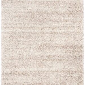 SAFAVIEH Hudson Shag Collection Area Rug - 9' x 12', Ivory & Beige, Modern Abstract Design, Non-Shedding & Easy Care, 2-inch Thick Ideal for High Traffic Areas in Living Room, Bedroom (SGH295C)