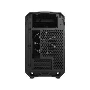 Fractal Design Torrent Nano Black - Dark Tint Tempered Glass Side Panels - Open Grille for Maximum air Intake - 180mm PWM Fan Included - Type C - mITX Airflow Mini Tower PC Gaming Case