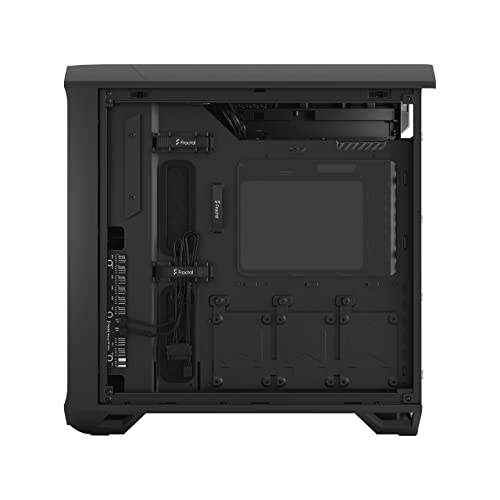 Fractal Design Torrent Compact Black - Dark Tint Tempered Glass Side Panels - Open Grille for Maximum air Intake - Two 180mm PWM Fans Included - Type C - ATX Airflow Mid Tower PC Gaming Case