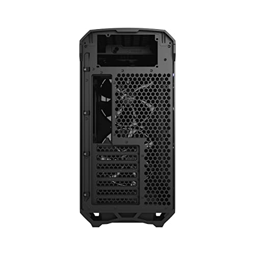 Fractal Design Torrent Compact Black - Dark Tint Tempered Glass Side Panels - Open Grille for Maximum air Intake - Two 180mm PWM Fans Included - Type C - ATX Airflow Mid Tower PC Gaming Case