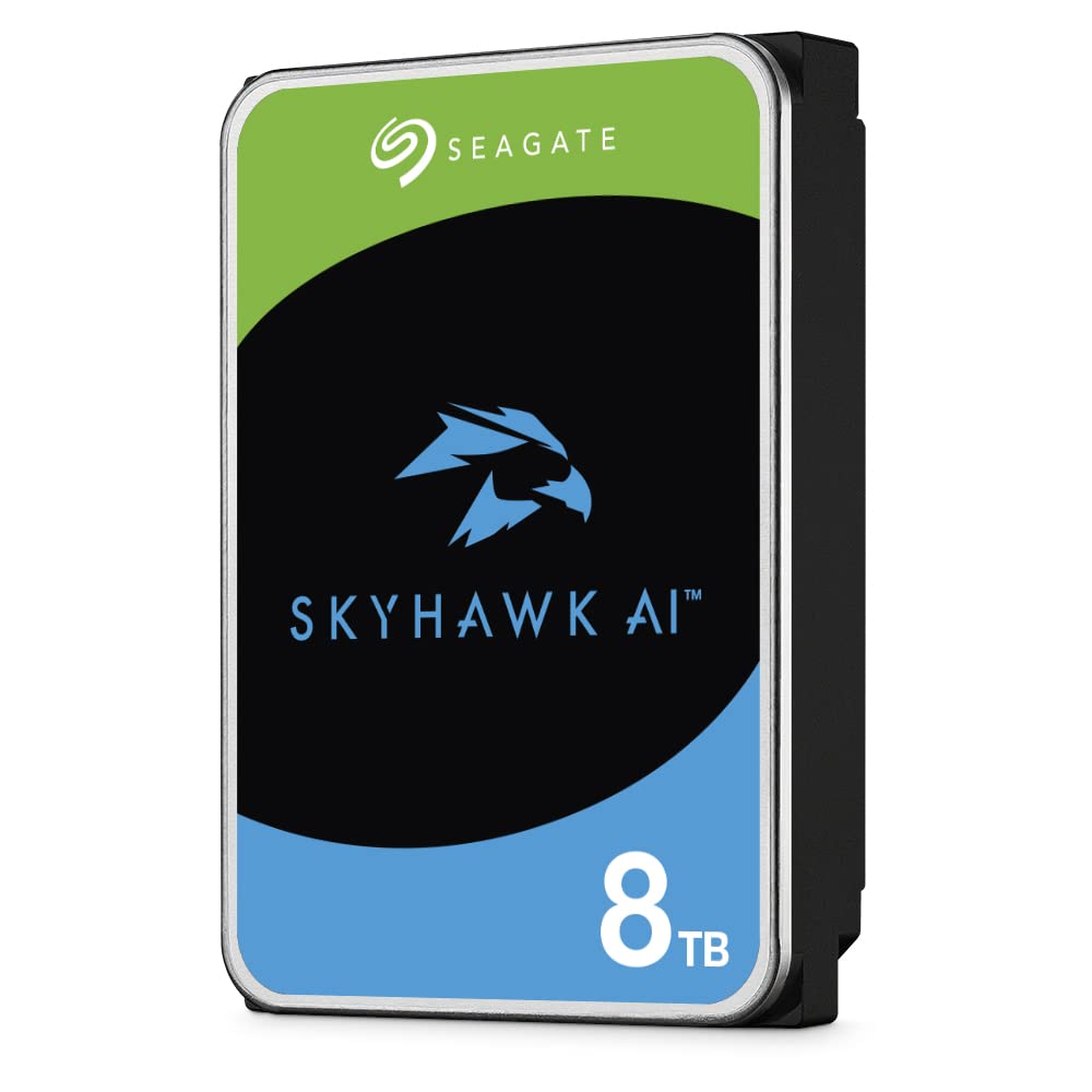 Seagate Skyhawk AI 8TB Video Internal Hard Drive HDD – 3.5 Inch SATA 6Gb/s 256MB Cache for DVR NVR Security Camera System with in-house Rescue Services (ST8000VEZ01)