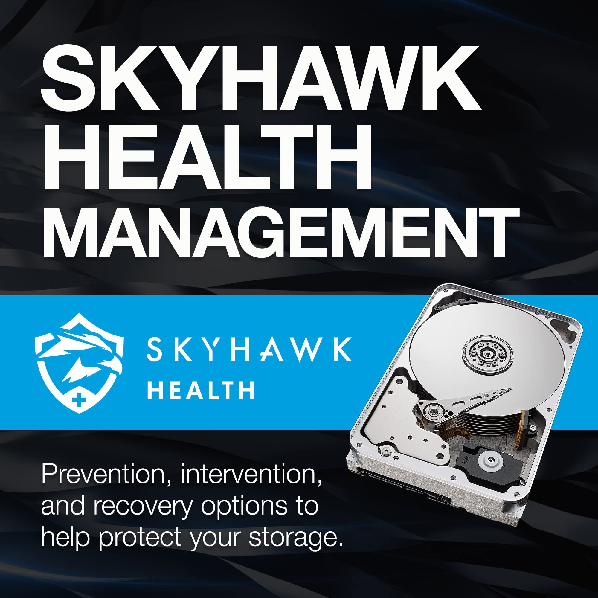 Seagate Skyhawk AI 8TB Video Internal Hard Drive HDD – 3.5 Inch SATA 6Gb/s 256MB Cache for DVR NVR Security Camera System with in-house Rescue Services (ST8000VEZ01)