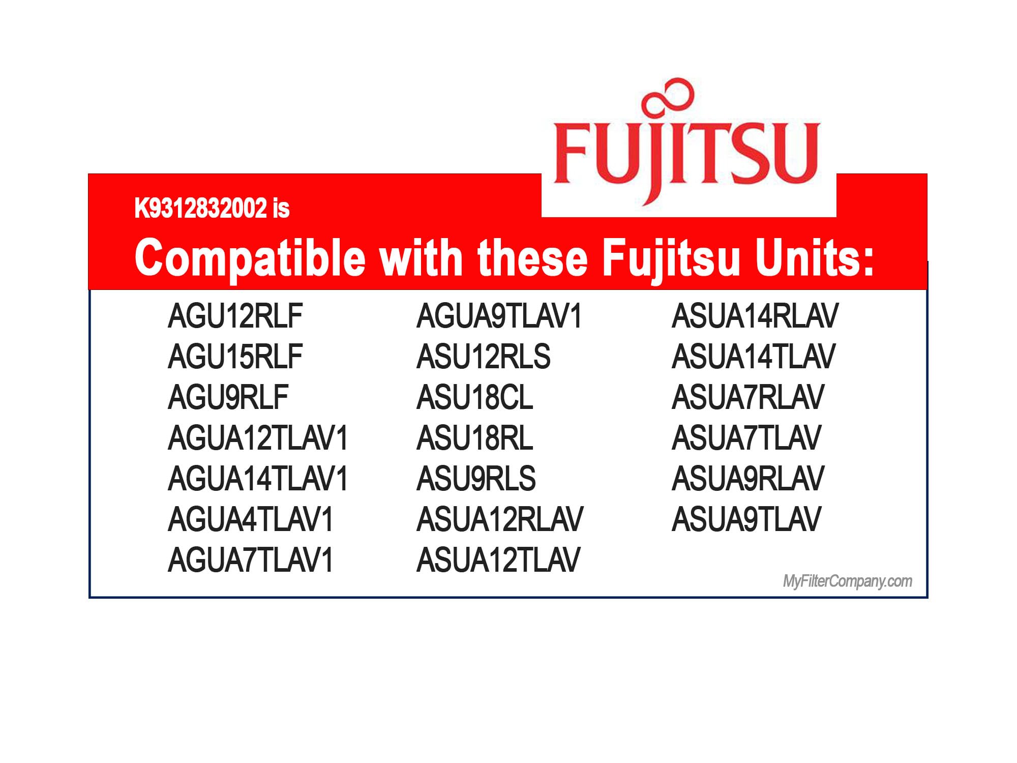 Fujitsu General UTR-FC03-2 K9312832002 Mini Split Filter