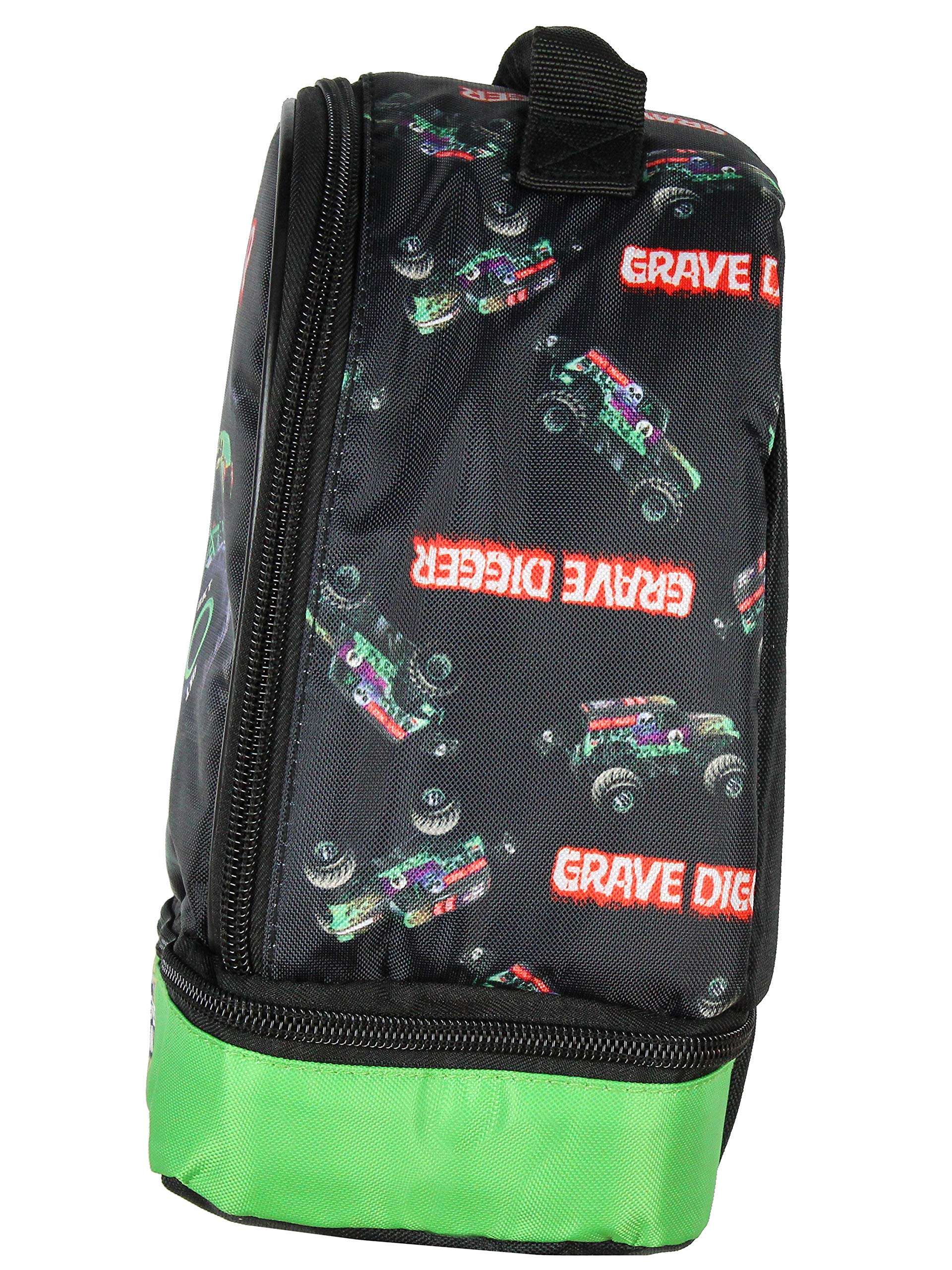 INTIMO Monster Jam Grave Digger Monster Truck Dual Compartment Lunch Bag Luch Box