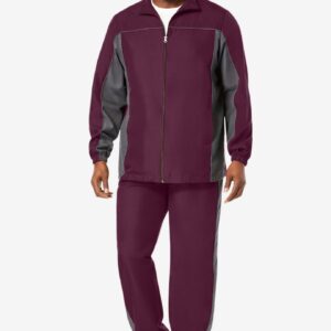 KingSize Men's Big & Tall Long Sleeve Colorblock Tracksuit - 2XL, Navy Colorblock