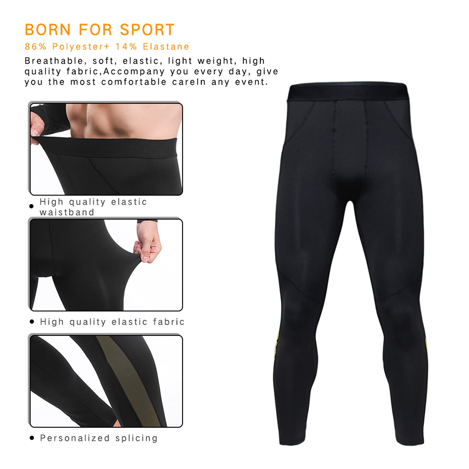 JoofEric Men's Thermal Underwear Set Fleece Lined Top and Bottom Warm Long Johns Winter Sport Suits (Black-T32, XL)