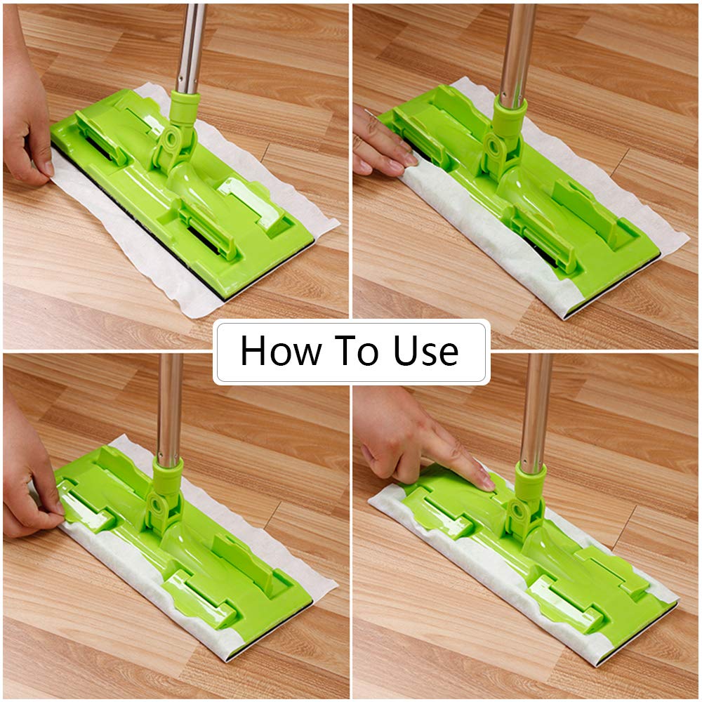 200 Pcs Dry Floor Wipes Dry Sweeping Cloths Dry Floor Cloths Disposable Floor Cleaning Wipes Micro Fibre Floor Cloths, Wet or Dry Wipes Floor Duster Cleaning, Fits Most Mops, 29 x 21cm