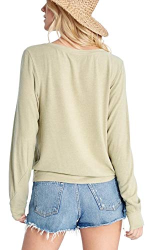 Wildfox Women's Baggy Beach Long Sleeve Pullover Sweatshirt, Basil, Medium