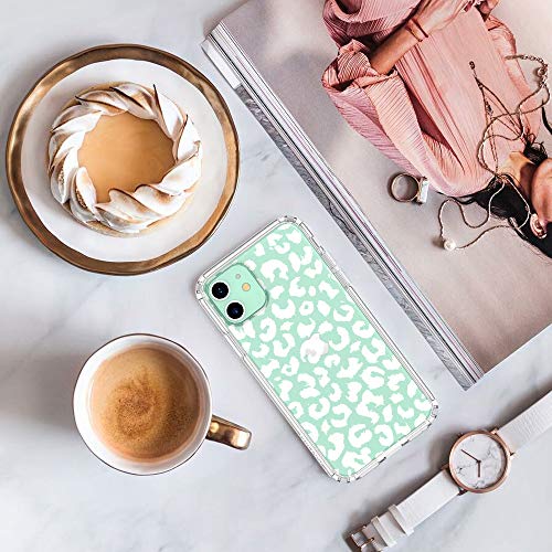 MOSNOVO for iPhone 11 Case, [Buffertech 6.6 ft Drop Impact] [Anti Peel Off] Clear Shockproof TPU Protective Bumper Phone Cases Cover with White Leopard Print Design for iPhone 11