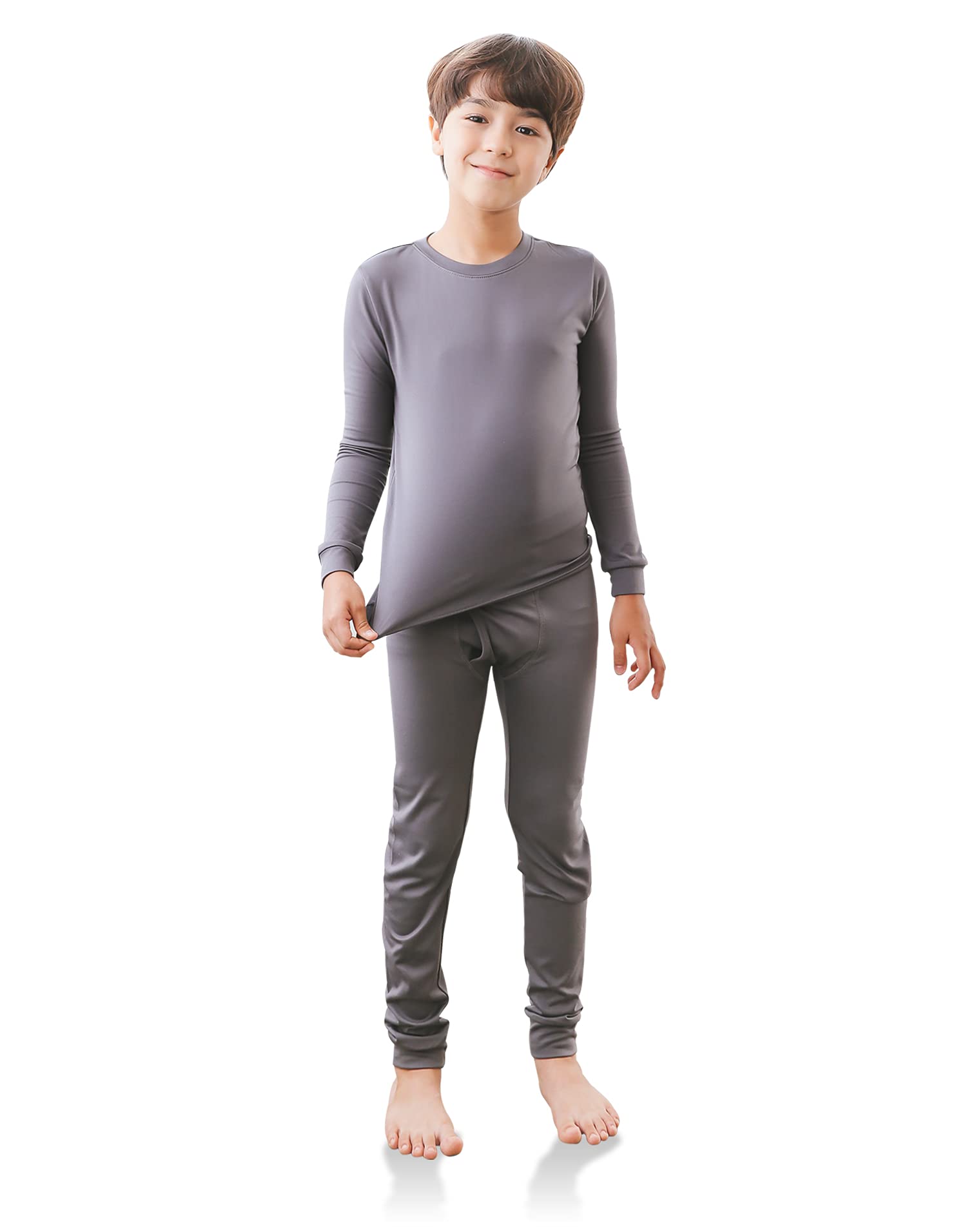 TINFL by Vaenait Boys Thermal Underwear Soft Long John Set Heatwarm Chacoal M