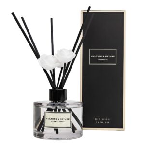 culture & nature reed diffuser 6.7oz (200ml) summer peach scented reed diffuser set