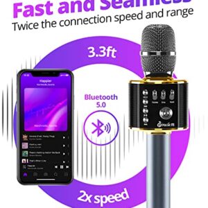 M37 - Bluetooth Karaoke Microphone Wireless - Bluetooth Microphone Wireless - Wireless Microphone Karaoke - Microphone for Kids - Carpool car Karaoke Microphones with Speaker - Karaoke mic