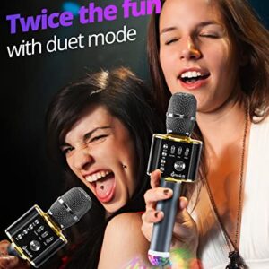 M37 - Bluetooth Karaoke Microphone Wireless - Bluetooth Microphone Wireless - Wireless Microphone Karaoke - Microphone for Kids - Carpool car Karaoke Microphones with Speaker - Karaoke mic