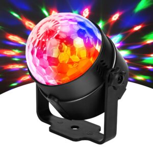 jyx disco light, sound activated party light, magic strobe light rgb led 7 modes disco ball for home parties and wedding show