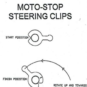 MOTO-STOP transom saver 4 13/16" Trim Rod Spacing skeleton - 2 piece. For motors with 2 trim rods, kit includes steering clips and a canvas bag.